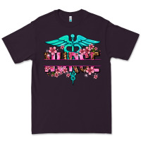 Plum floral nurse preview Premium Tee - AdoDesignShop