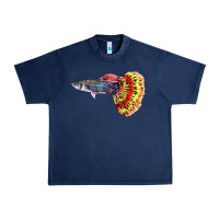 Navy Guppy Fish Urban Heavy Tee - LillyAllenDesigns