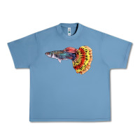 Pebble Blue Guppy Fish Urban Heavy Tee - LillyAllenDesigns