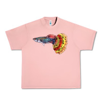 Salmon Guppy Fish Urban Heavy Tee - LillyAllenDesigns