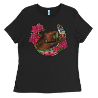 Black western serape horseshoe Ladies Tee - RanaPortraitStore