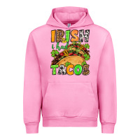 Fuchsia Pink St. Patrick's Irish i had tacos Urban Hoodie - OliviaCreatesArt