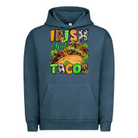 Pigment Midnight Navy St. Patrick's Irish i had tacos Urban Hoodie - OliviaCreatesArt