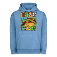 Pigment Pebble Blue St. Patrick's Irish i had tacos Urban Hoodie - OliviaCreatesArt