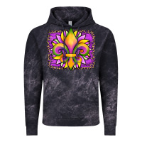 Cloud Black mardi gras fleur de lis sunflower leopard Vintage Hoodie - Artiststas