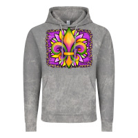 Cloud Rock mardi gras fleur de lis sunflower leopard Vintage Hoodie - Artiststas