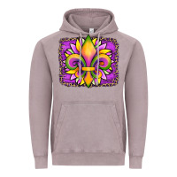 Vintage Zinc mardi gras fleur de lis sunflower leopard Vintage Hoodie - Artiststas