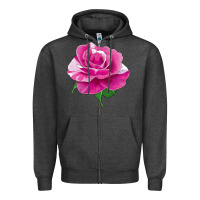 Charcoal Heather Parade Day Rose Zipper Hoodie - LillyAllenDesigns