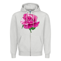 Dove Grey Parade Day Rose Zipper Hoodie - LillyAllenDesigns
