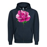 Navy Parade Day Rose Zipper Hoodie - LillyAllenDesigns