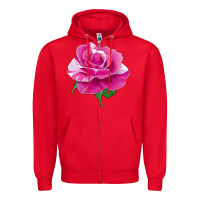 Red Parade Day Rose Zipper Hoodie - LillyAllenDesigns