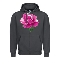 Smoke Parade Day Rose Zipper Hoodie - LillyAllenDesigns