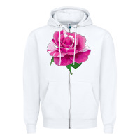 White Parade Day Rose Zipper Hoodie - LillyAllenDesigns
