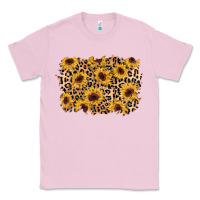 Bubblegum Pink sunflower leopard background Classic Tee - AdoDesignShop