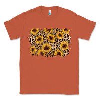 Copper sunflower leopard background Classic Tee - AdoDesignShop