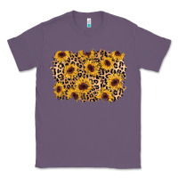 Lavender sunflower leopard background Classic Tee - AdoDesignShop