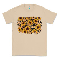 Mushroom sunflower leopard background Classic Tee - AdoDesignShop