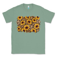 Sage sunflower leopard background Classic Tee - AdoDesignShop