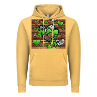 Vintage Mustard St. Patrick's Day hearts Vintage Hoodie - Jasminsmagicworld