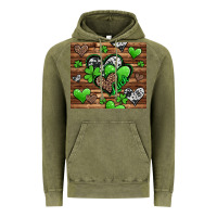 Vintage Olive St. Patrick's Day hearts Vintage Hoodie - Jasminsmagicworld