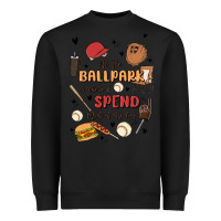 Black at the ballpark is where i spend most of my day Heavyweight Sweatshirt - MaliasSmallBusiness