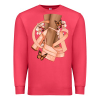 Cardinal Cancer diva peach ribbon Premium Sweatshirt - NancyCooperArtShop