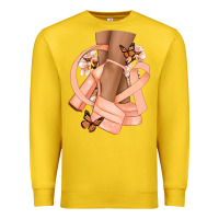 Lemon Cancer diva peach ribbon Premium Sweatshirt - NancyCooperArtShop