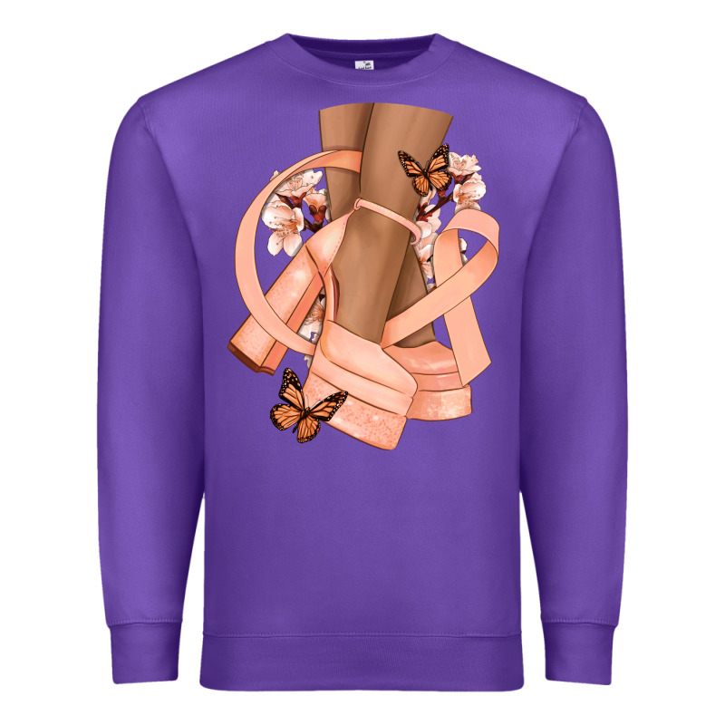 Cancer Diva Peach Ribbon Premium Sweatshirt by NancyCooperArtShop | Teevron