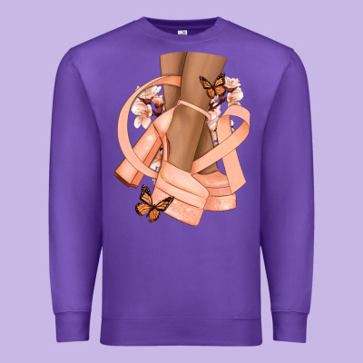 Cancer Diva Peach Ribbon Premium Sweatshirt Designed By Nancycooperartshop
