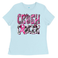 Baby Blue Crush Cancer Ladies Tee - texasbilliewilder