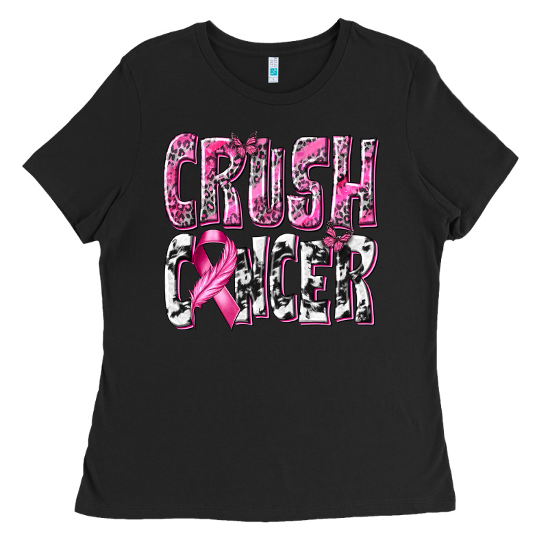 Crush Cancer Ladies Tee by texasbilliewilder | Teevron