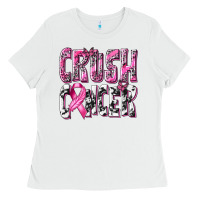White Crush Cancer Ladies Tee - texasbilliewilder