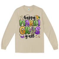 Mushroom happy mardi gras y'all Long Sleeve Tee - MaliasSmallBusiness