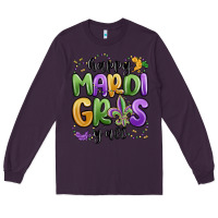 Plum happy mardi gras y'all Long Sleeve Tee - MaliasSmallBusiness