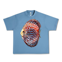 Pebble Blue Discus Fish Urban Heavy Tee - LillyAllenDesigns