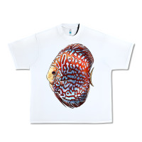 White Discus Fish Urban Heavy Tee - LillyAllenDesigns