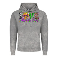 Cloud Rock love mardi gras fleur de lis sunflower leopard and beads Vintage Hoodie - Artiststas