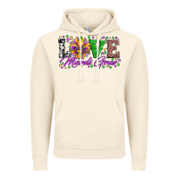 Vintage Artic love mardi gras fleur de lis sunflower leopard and beads Vintage Hoodie - Artiststas