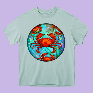 Crab Heavy Core Tee Designed By Barkaloodesign
