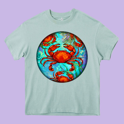 Crab Heavy Core Tee Designed By Barkaloodesign