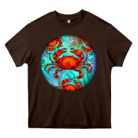 Chocolate Brown crab Heavy Core Tee - BarkalooDesign
