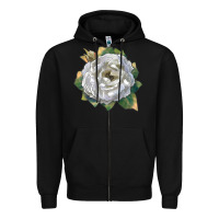 Black Pillow Fight Rose Zipper Hoodie - LillyAllenDesigns