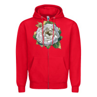 Red Pillow Fight Rose Zipper Hoodie - LillyAllenDesigns