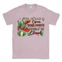 Lilac if my book is open your mouth should be closed malia Classic Tee - MaliasSmallBusiness