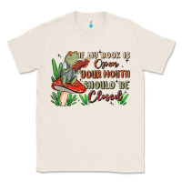 Natural if my book is open your mouth should be closed malia Classic Tee - MaliasSmallBusiness