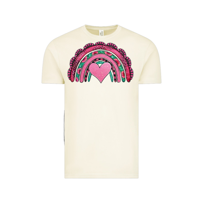Valentines Day Pink Gemstones Rainbow Vintage Tee by Jasminsmagicworld | Teevron