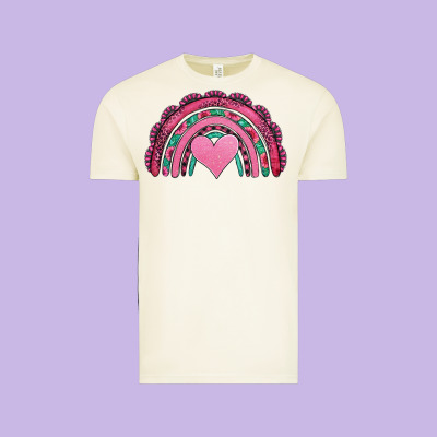 Valentines Day Pink Gemstones Rainbow Vintage Tee Designed By Jasminsmagicworld