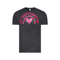 Vintage Black valentines day pink gemstones rainbow Vintage Tee - Jasminsmagicworld
