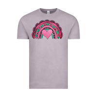 Vintage Zinc valentines day pink gemstones rainbow Vintage Tee - Jasminsmagicworld