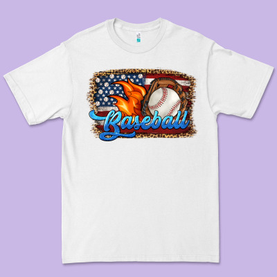 Western American Flag Baseball Premium Tee Designed By Hra Design Shop